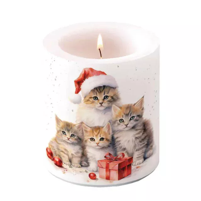 Ambiente Candle Kerze medium Meaowy Christmas