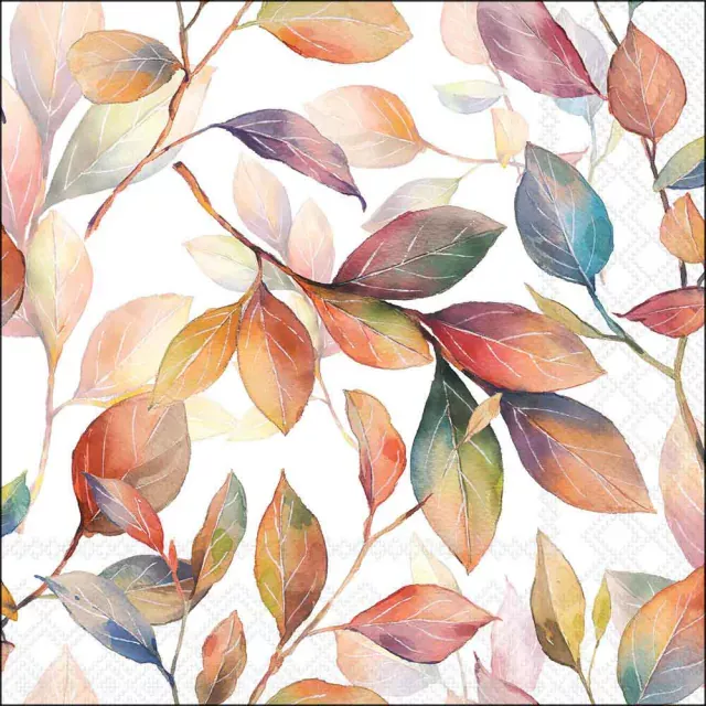 Ambiente Lunch Serviette 33 x 33 cm pro Stück Colourful Leaves
