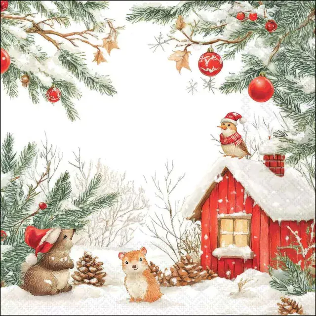 Ambiente Lunch Serviette 33 x 33 cm pro Stück Friends by the Cabin