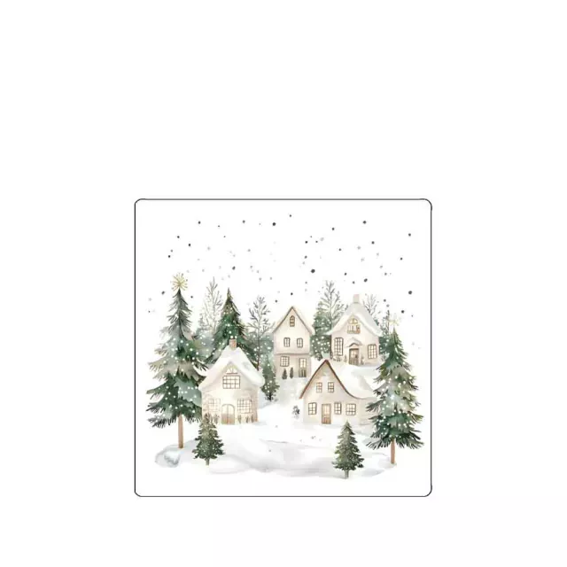 Ambiente Coaster Untersetzer Snowy Houses