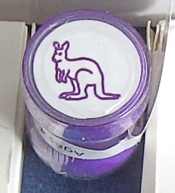 Doppelseitiger Stempel Känguruh purple