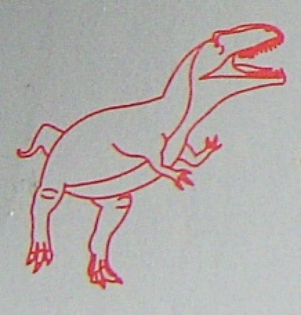 Doppelseitiger Stempel Tyrannosaurus