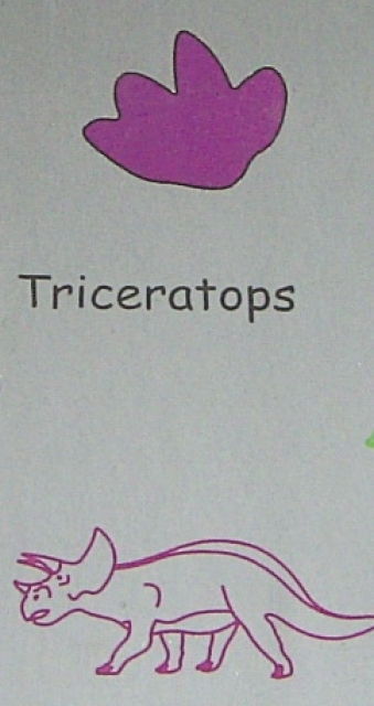 Doppelseitiger Stempel Triceratops