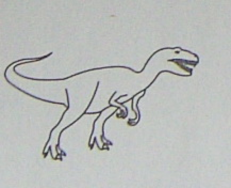 Doppelseitiger Stempel Allosaurus