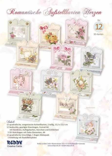 Reddy Cards Bastelset Romantische Aufstellkarten