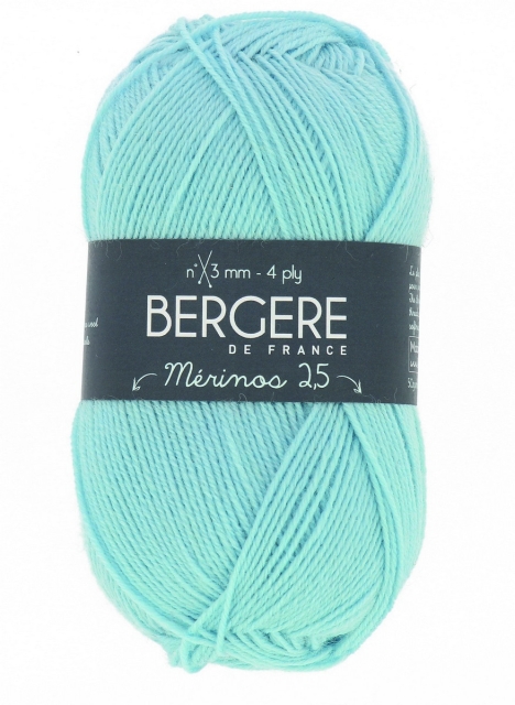 Bergère Merinos 100 % Merinowolle Farbe Ciel Bebe