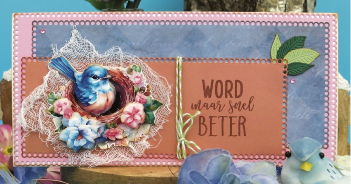 Berries Beauties 3D Push Out Happy Blue Birds Blue Bird's Nest