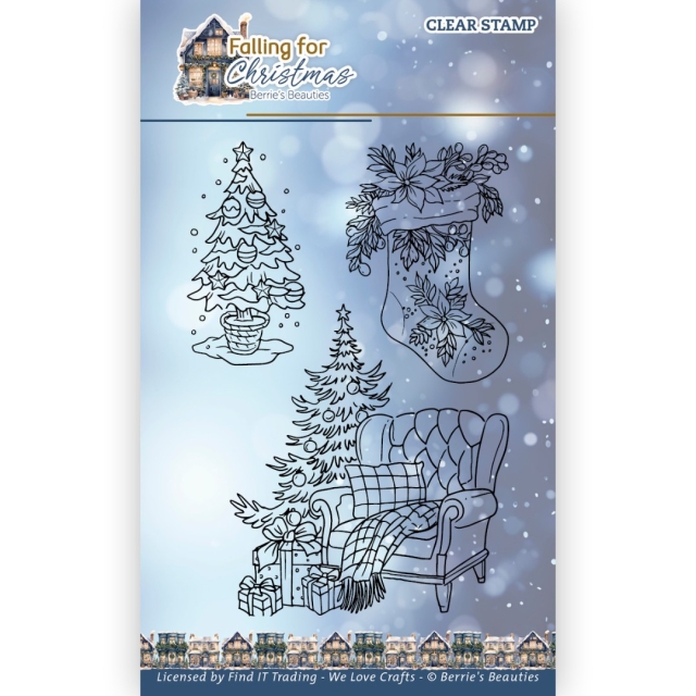 Berries Beauties Clear Stamps Falling for Christmas Chair