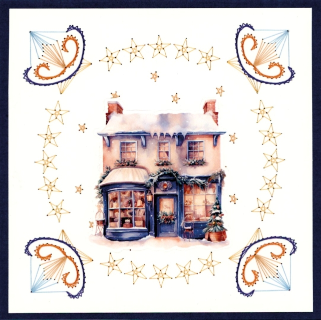 3D Push Out Stanzbogen Berries Beauties Falling for Christmas Shopping