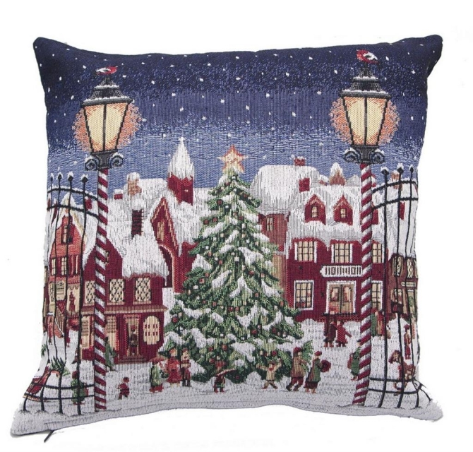 Kissenbezug 40 x 40 cm Weihnachtliche Landschaft