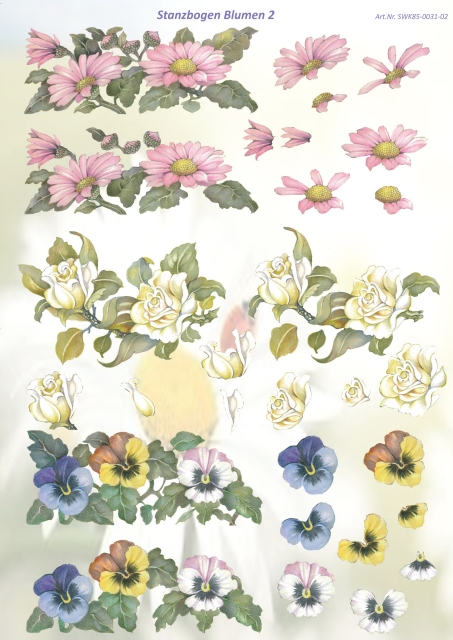 Reddy Cards Stanzbogen Blumen 2