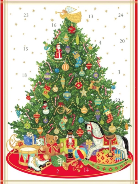 Caspari Adventskalender Karte Oh Christmas Tree
