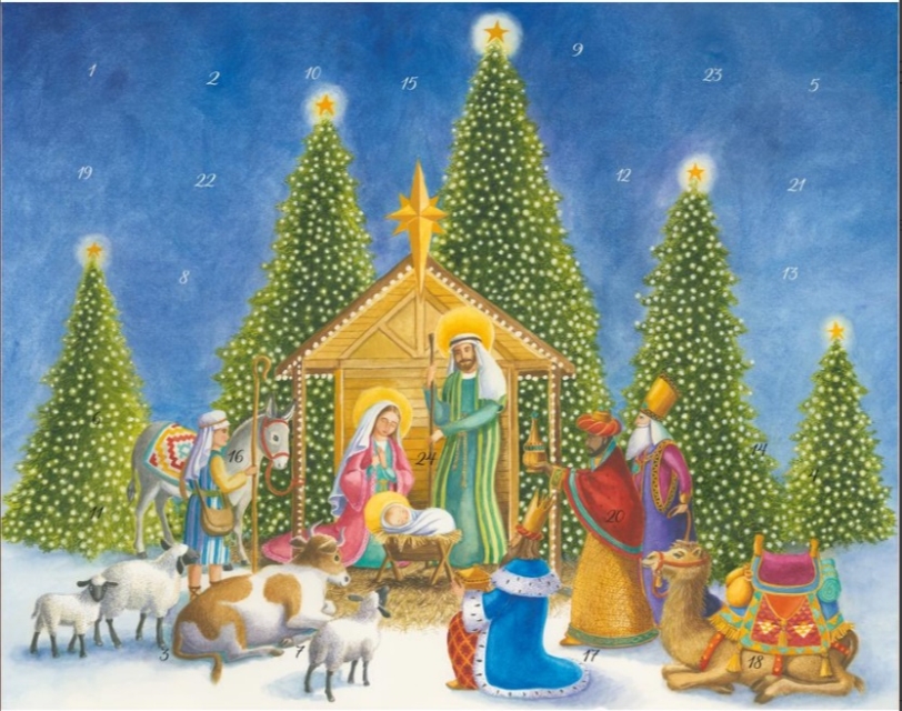 Caspari Adventskalender Nativity