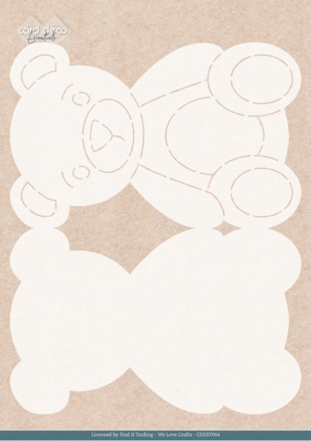 Card Deco Stencil Schablone Teddy A4
