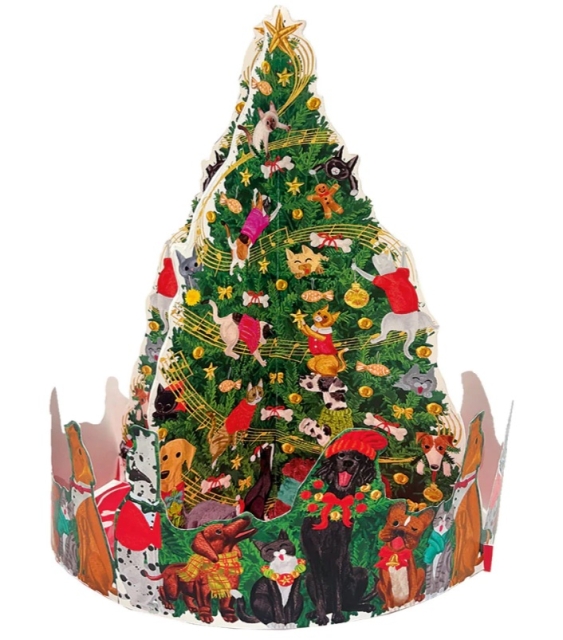 Caspari 3D Adventskalender Caroling Pets Christmas Tree