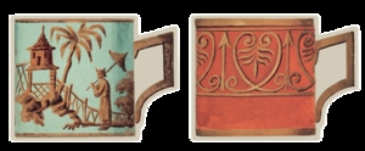Caspari Diecut Coaster Untersetzer Celadon / Orange