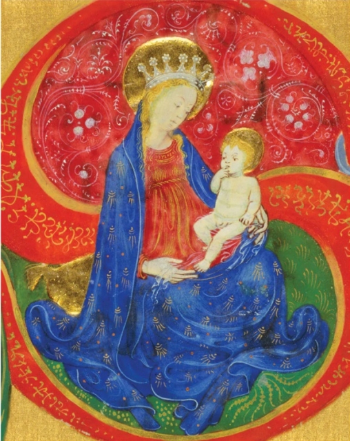 Caspari Mini Weihnachtskarten Virgin and Child Set mit 5 Karten und 5 Umschlägen