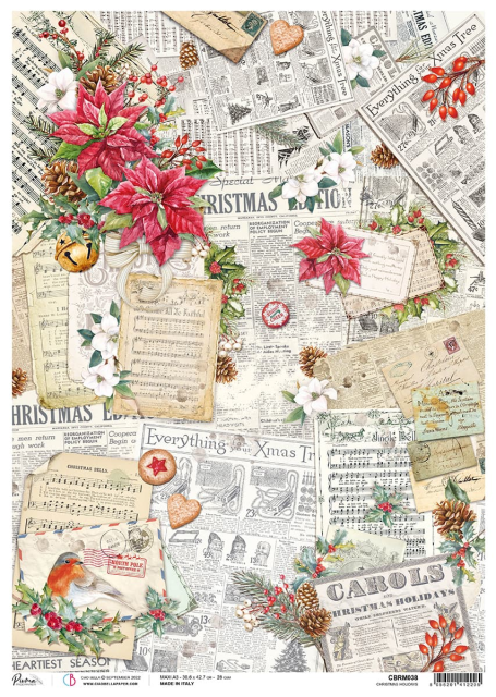 Ciao Bella Rice Paper A3 Christmas Carols