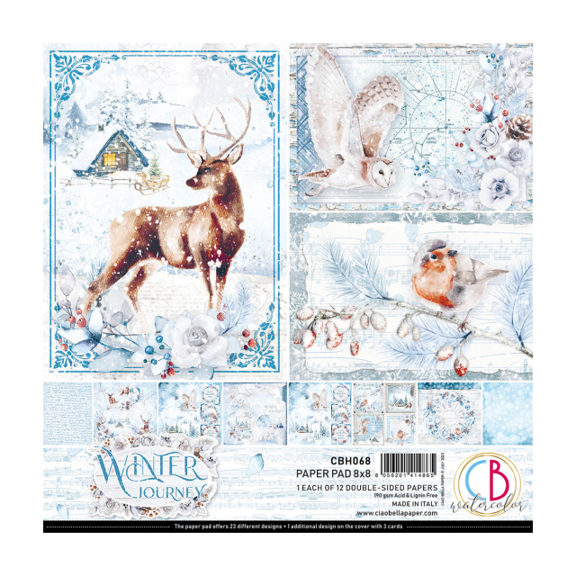 Ciao Bella 8 x 8 Inch Paper PAd Winter Journey
