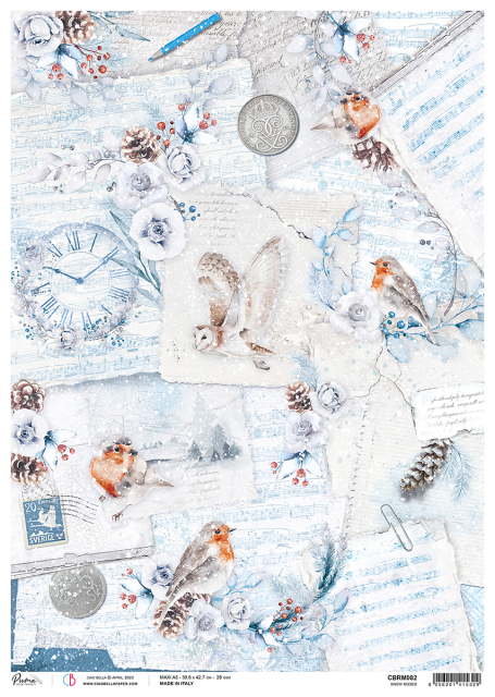 Ciao Bella Rice Paper A3 Snow Kissed