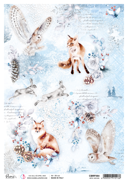 Ciao Bella Rice Paper A4 Arctic Nature