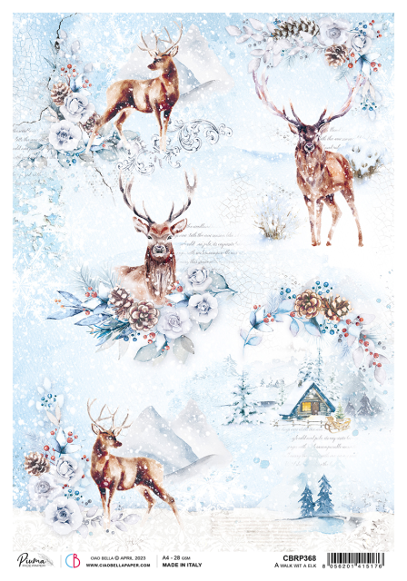 Ciao Bella Rice Paper A4 A Walk With an Elk