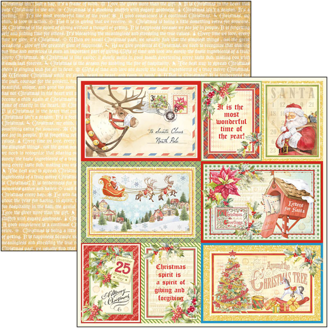 Ciao Bella 8 x 8 Inch Paper Pad Dear Santa