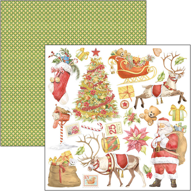 Ciao Bella 8 x 8 Inch Paper Pad Dear Santa