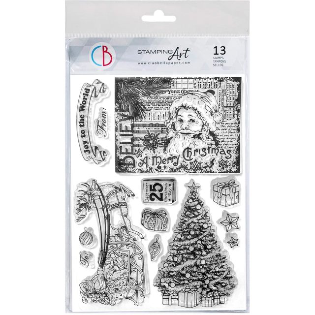 Ciao Bella Clear Stamp Set Transparente Stempel Believe in Christmas