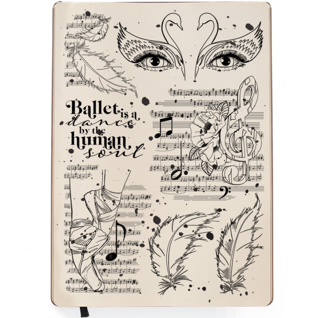 Ciao Bella Clear Stamp Set Transparente Stempel Black Swan