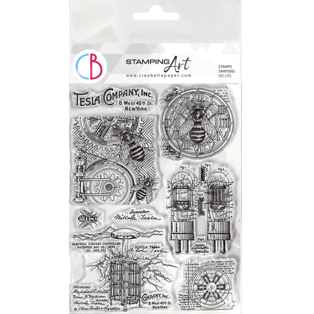 Ciao Bella Clear Stamp Set Transparente Stempel Tesla Company