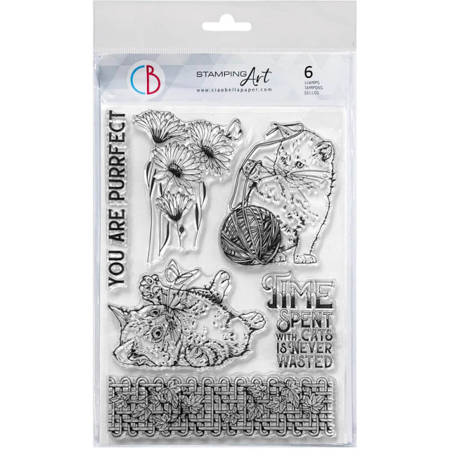 Ciao Bella Clear Stamp Set Transparente Stempel Cats Playing
