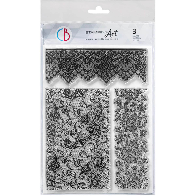 Ciao Bella Clear Stamp Set Transparente Stempel Romantic Laces