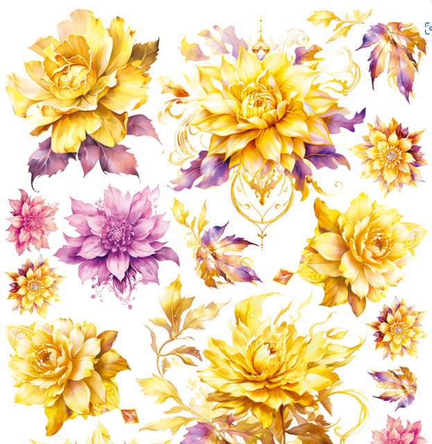Ciao Bella Reispapier Rice Paper A4 Charmed Flowers