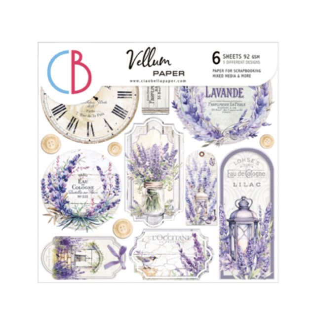 Ciao Bella 6 x 6 Inch Vellum Fussy Cut Morning in Provence