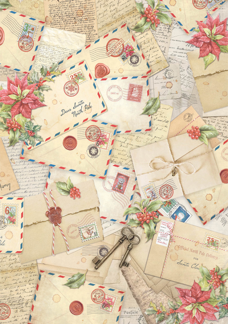 Ciao Bella Reispapier Rice Paper A5 Set aus 8 einzelnen Papieren Christmas Vibes