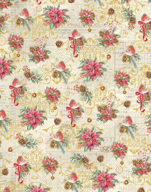 Ciao Bella Reispapier Rice Paper A5 Set aus 8 einzelnen Papieren Christmas Vibes