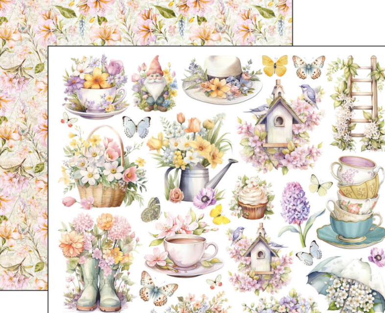 Ciao Bella Flower Shop Fussy Cut  Pad 6 x 6 Inch