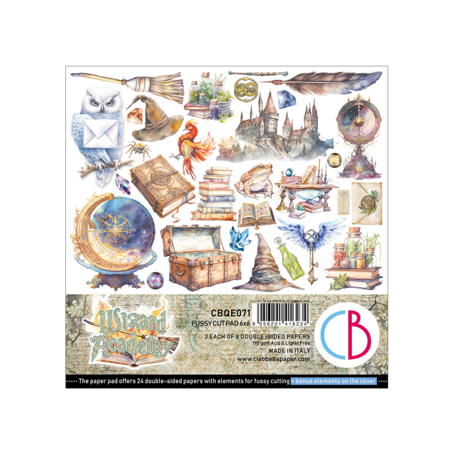 Ciao Bella Wizard Academy Fussy Cut Pad 6 x 6 Inch