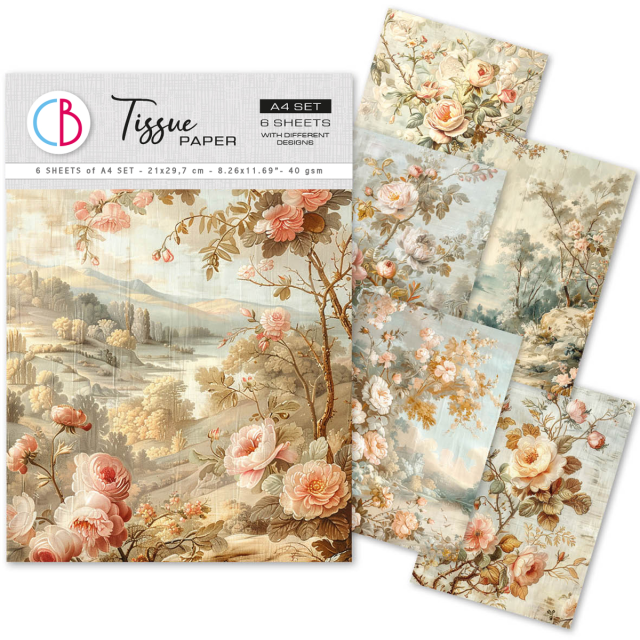 Ciao Bella Tissue Paper A4 Mix 18th Century