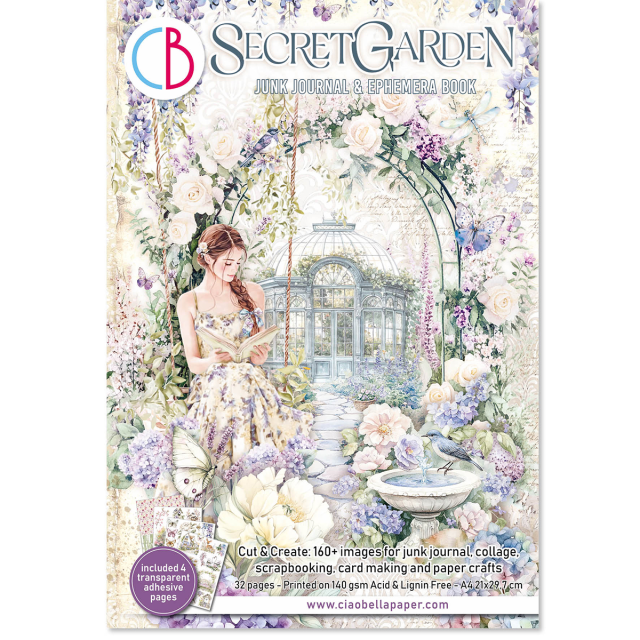 Ciao Bella Paper Ephemera Book A4 Secret Garden
