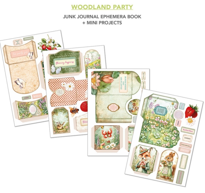 Ciao Bella Paper Ephemera Book A4 Woodland Party