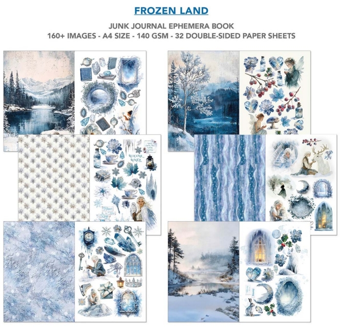 Ciao Bella Paper Ephemera Book A4 Frozen Land