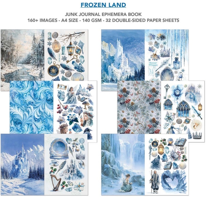 Ciao Bella Paper Ephemera Book A4 Frozen Land