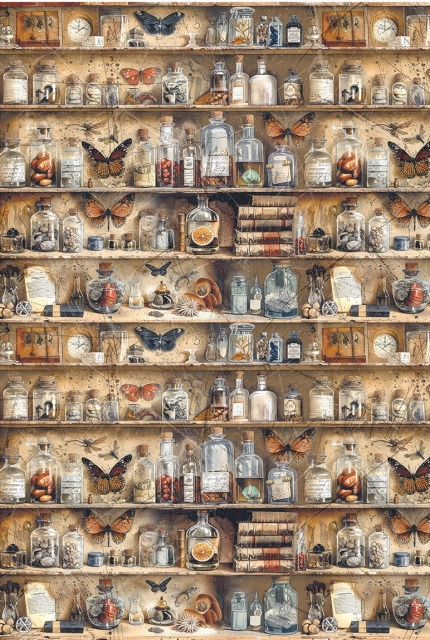 Ciao Bella Paper Rice Paper Reispapier A4 Mixed Cabinet of Curiosities