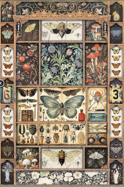 Ciao Bella Paper Rice Paper Reispapier A4 Mixed Cabinet of Curiosities