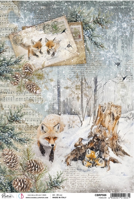 Ciao Bella Paper Rice Paper Reispapier A4 Foxglow