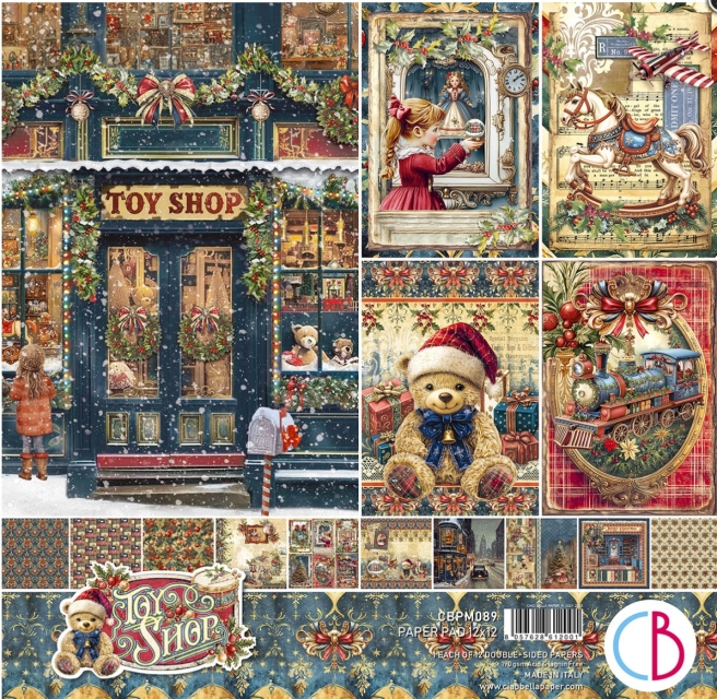 Ciao Bella Paper 12 x 12 Inch Paper Pad Toy Shop