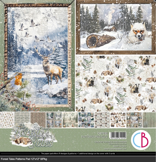 Ciao Bella Paper 12 x 12 Inch Patterns Pad Forest Tales