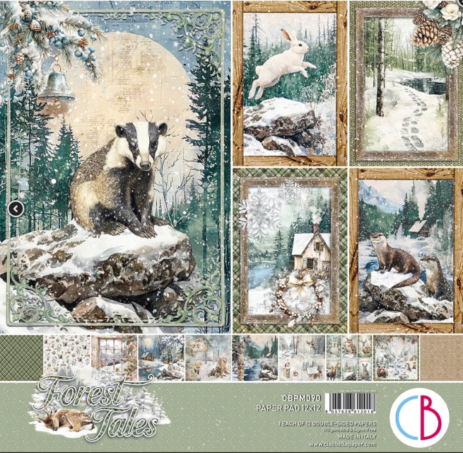 Ciao Bella Paper 12 x 12 Inch Paper Pad Forest Tales